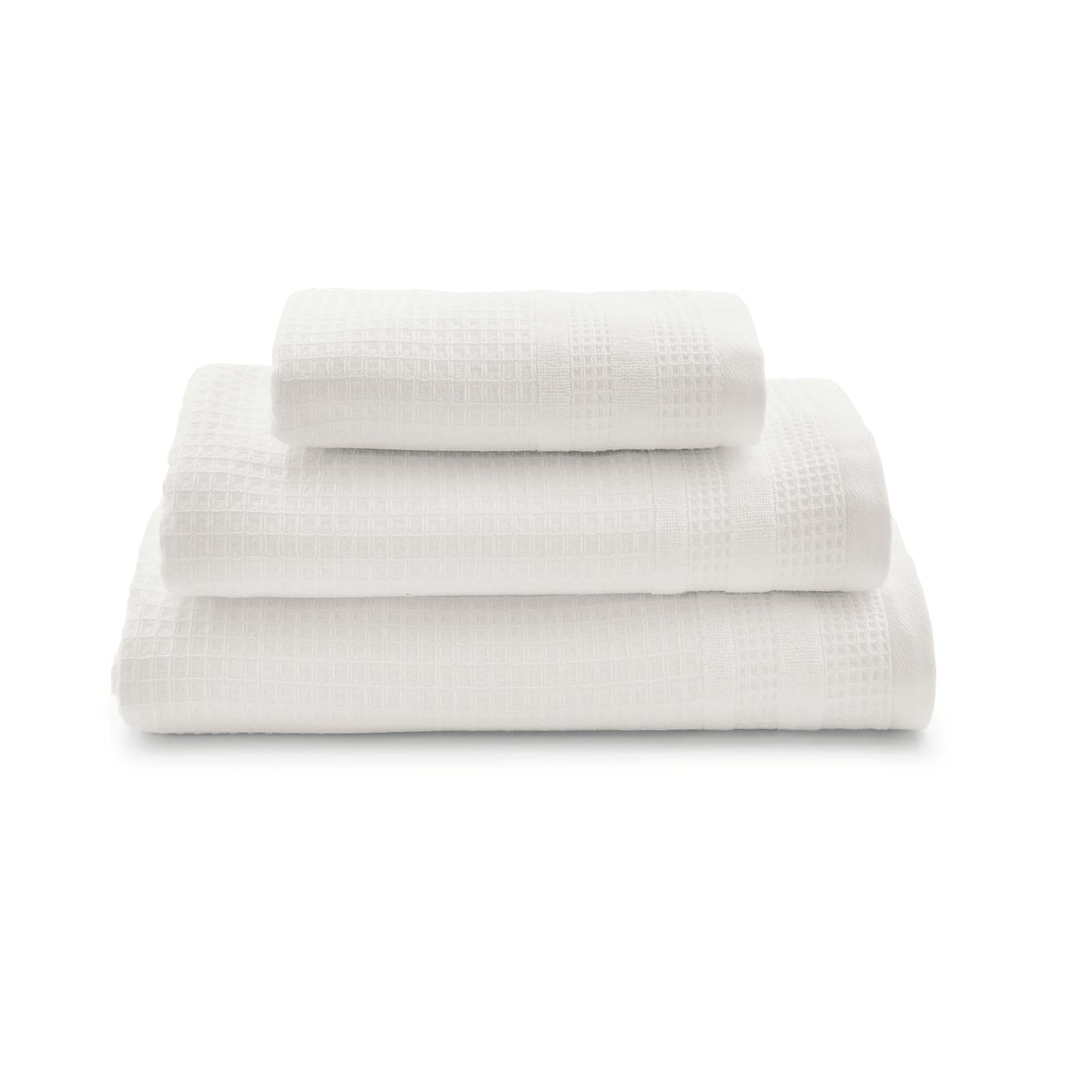 Spa Collection White Waffle Towels 